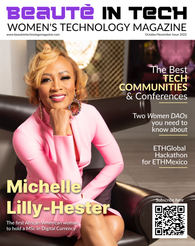 Beauté in Tech magazine cover with Michelle Lilly